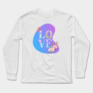 Floral Love design Long Sleeve T-Shirt